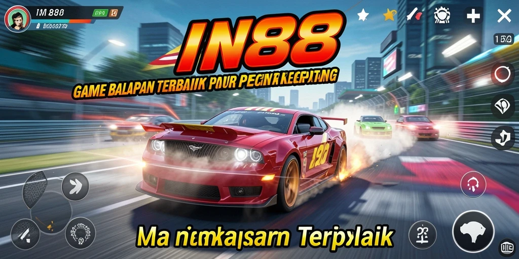 Tampilan menarik gameplay balapan di IN88 dengan grafis memukau.