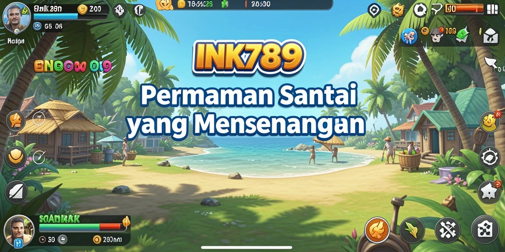 Tampilan gameplay yang cerah dan menarik dari INK789.