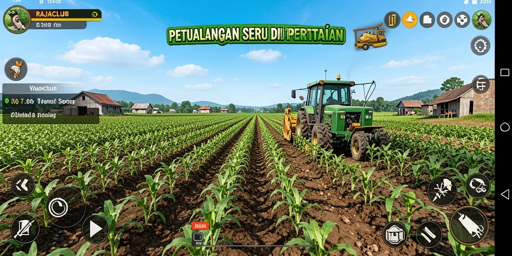 Tampilan gameplay seru dan interaktif dalam dunia pertanian.